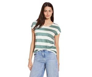 Street One Camiseta LS_Two-Color Stripemix, Women's, Touch of Dune, 38