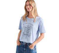Street One Camiseta para Mujer 3231080 con Cuello Redondo y Estampado Frontal (1 Unidad), Whispery Blue, 46