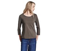 Street One Camiseta para mujer con fruncido, Marrón Muddy Brown, 42