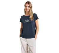 STREET ONE Camiseta para Mujer con Palabra, Azul Marea, 38