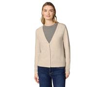 Street One Cárdigan de algodón con Cuello en V, Color Beige, Talla 38
