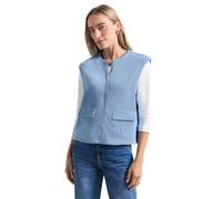 Street One Chaleco de mujer 3231510 con cuello redondo en aspecto de pana, Azul del norte, 36