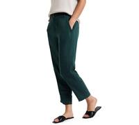Street One Chino de Lino para Mujer en Corte Informal, Dark Garden Green, 36