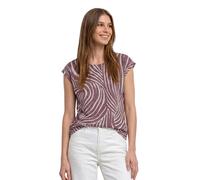 Street One Dropped Shoulder - Camiseta con Hombros Descubiertos (Aspecto Desgastado), Color Rojo