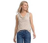 Street One Efecto Seda Top con Cuello en Cascada Arcilla Arena 40