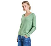 STREET ONE Jersey de Cuello en V para Mujer, Milky Green Mel., 36
