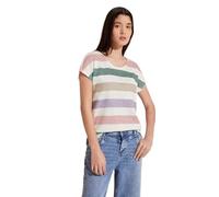 Street One LS_Big Camiseta Multicolor a Rayas, Women's, Blanco Crudo, 36
