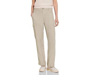 Street One LS_Cargo HW Straight Leg Pantalones, Women's, Touch of Sand, 40 W/30 L