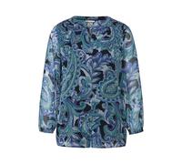 Street One Ltd Qr Printed Gasa Blouse W Camiseta, Women's, Intense Aqua, 48