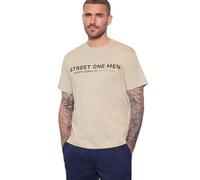 Street One Men 3229643 Camiseta con Logotipo Estampado para Hombre (Paquete de 1), Beige Crudo, L