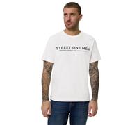 Street One Men Camiseta con Logo Estampado Blanco Brillante L