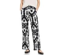 Street One Office_AOP_Linen Wide Leg HW Calzoncillos, Women's, Negro, 46W / 32L