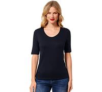 Street One Palmira, Camiseta Básica de Manga Corta para Mujer, Deep Blue, 40