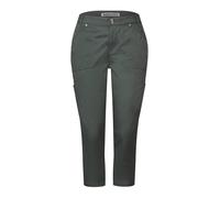 Street One A378876 Pantalón de satén 3/4 con Bolsillos, Marshy Green, 44 Mujeres