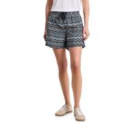 Street One Pantalones Cortos de Cintura Alta de Ajuste Holgado con Estampado Frozen Wave 40
