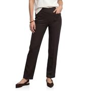 Street One Pantalones de Cintura Alta para Mujer, de Pierna Recta, Corte Informal 3818521, Black Coffee, 44W / 30L