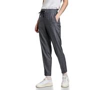 Street One Pantalones de Mujer con Aspecto Jaspeado, Deep Tint Blue, 40W / 28L