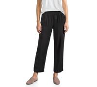 Street One Pantalones de Pierna Ancha de Cintura Alta en Corte Holgado, Color Negro 46