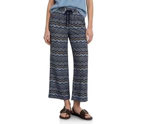 Street One Pantalones de Pierna Ancha de Cintura Alta en Corte Holgado Frozen Wave 42