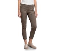 Street One Pantalones de Pierna Delgada 7/8 en Aspecto Satinado, Color marrón 40