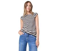 Street One Studio 3227346 Camiseta de Punto a Rayas, Rojo Caramelo, 36 para Mujer
