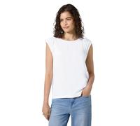 Street One Studio Blusa con Hombros caídos con Cuello Redondo, Color Blanco, 44