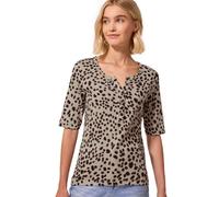 Street One Studio Camiseta con Cuello Dividido y Estampado Leo Black 42