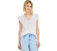 Street One Studio Camiseta con Hombros caídos con Cuello Abierto, Color Blanco, 42