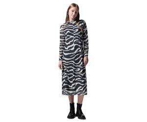 Street One Studio F144297 Vestido de Malla con Estampado, Flint Grey, 40 Mujeres