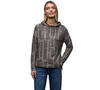 Street One Sudadera con Capucha Estampada, Color marrón Oscuro, Talla 34