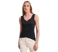 Street One Top básico con Cuello de corazón Negro 42