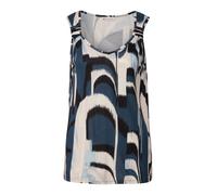 Street One 3227245 Top de Aspecto de Seda con Nudo, Azul Marea, 46 Mujeres