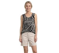 Street One Top con Cuello en V y Dobladillo elástico Negro 42