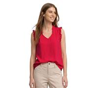 Street One Top con Cuello en V y Volantes Salsa Rojo 44