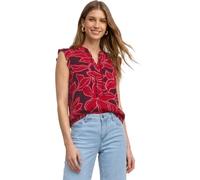 Street One Top con Mezcla de Textura y Detalles de Crochet Salsa Red 38