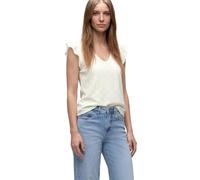 Street One Top de Encaje con Volantes Off White 42