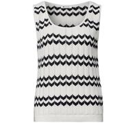 Street One Top de Punto para Mujer 3017577 con Estampado de Zigzag (1 Unidad), Blanco Crudo, 46