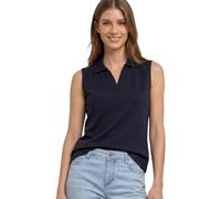 Street One Top en Estructura Acanalada con Cuello de Polo Shadowed Navy 42
