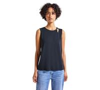 STREET ONE Top para Mujer con Corte y Detalle, Deepwater Blue, 38