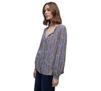 Street One Túnica Estampada para Mujer con Cinta, Azul Helado, 42