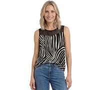 Street One Tup con Cuello Redondo y Inserto de Malla Black 38