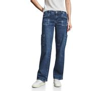 Street One Vaqueros con Aspecto Cargo, Medium Blue Washed, 29W / 32L