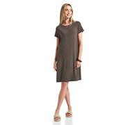 STREET ONE Vestido de Camiseta para Mujer en Color Liso, Nomad Brown, 40