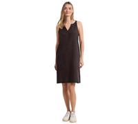 Street One Vestido de Lino en Color Liso Espresso Brown 44