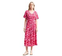 Street One Vestido Midi con Detalle Smock Salsa Red 38