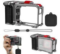 Street Photography Handle for Insta360 Ace Pro2/Pro/Ace Xplorer, Camera Grip Holder Sets, 4 in 1 Metal Protective Case Frame Housing Rabbit Cage, Metal Cage Protective Shell, Avoid Bumps (1Set)