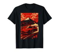 Street Racing JDM Coche Drift Japón Montaña Cerezo Flor Camiseta