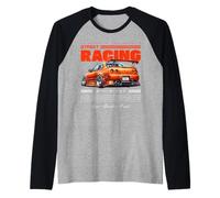 Street Racing JDM Legend Skyline Coche Drift Japón Estilo Camiseta Manga Raglan