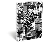 Street Rules: Cuaderno de espiral cuadriculado - A4