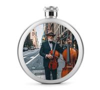 Street Singer y termo de contrabajo para licor, termo de acero inoxidable de 5 onzas, a prueba de fugas, botella de whisky portátil para exteriores, camping, viajes, regalos